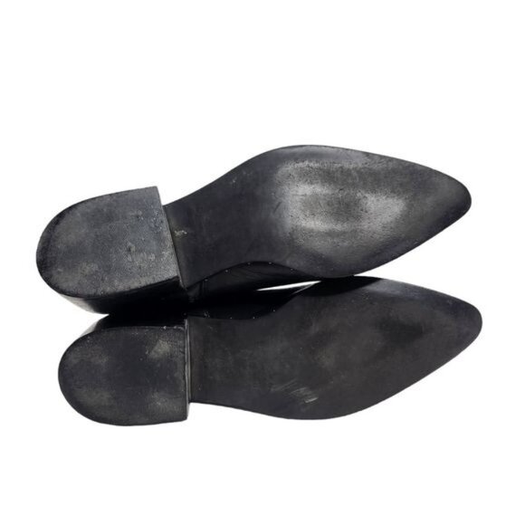 BLEECKER & BOND Georgia Black Leather Ankle Booties - Picture 11 of 14